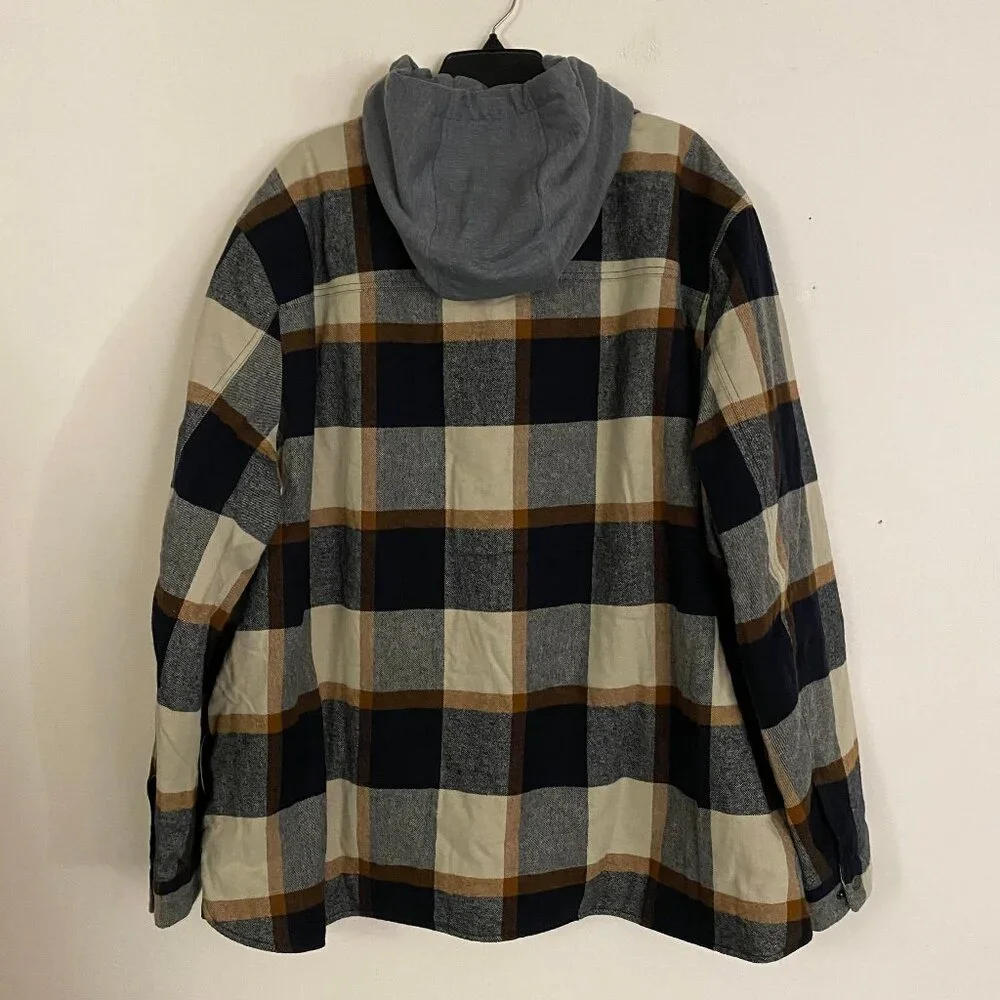 Levi's Plaid Sherpa Lined Hooded Shirt Jacket 3XL - Picture 9 of 14